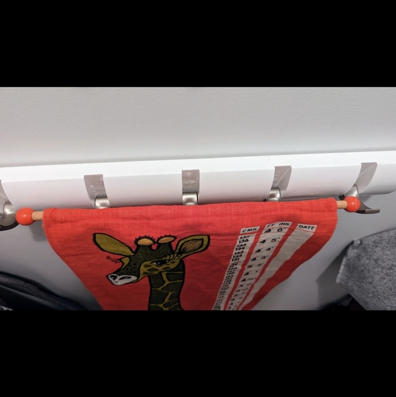 Vintage Ulster Pure Irish Linen "See How You Grow" Giraffe Growth Chart - Picture 6 of 7